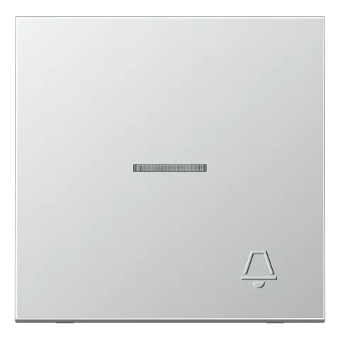 Tecla simples símbolo campainha com visor alumínio LS JUNG AL2990KO5KP