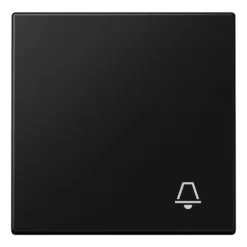 Tecla simples símbolo campainha preto mate LS JUNG LS990KSWM