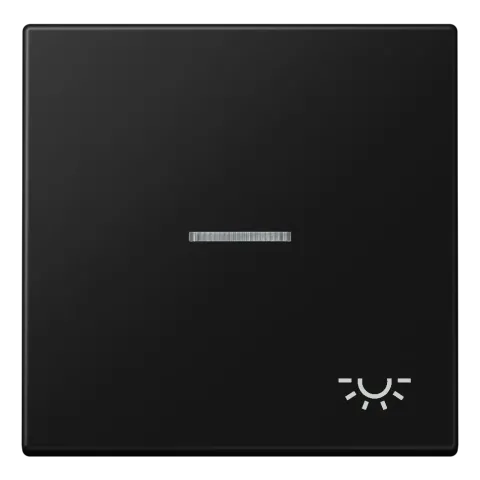 Tecla simples símbolo luz com visor preto mate LS JUNG LS990KO5LSWM