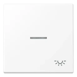 Tecla simples símbolo luz com visor branco mate LS JUNG LS990KO5LWWM