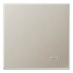 Tecla simples símbolo porta em relevo aço Série LS JUNG ES2990TP