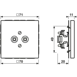 Tomada de equalização de potencial cinzento claro LS JUNG LS965-2LG