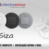 Tomada dupla Siza Vieira em branco - Kit Completo