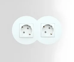 Tomada dupla Siza Vieira em branco - Kit Completo