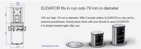 Tomada ELEVATOR 2X SCHUKO - BACHMANN