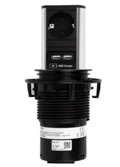 Tomada Elevator 1X Shucko + 2x carregador usb - BACHMANN