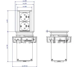 Tomada Elevator 1X Shucko + 2x carregador usb - BACHMANN
