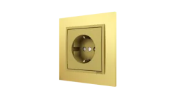 Tomada Ouro/Dourado, Logus 90 Metallo - Kit Completo