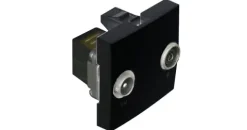 Tomada R-TV Terminal com 2 Módulos em preto mate 45554- Série Quadro 45 efapel