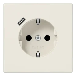 Tomada SCHUKO® 16 A com Carregador USB Tipo C Quick Charge Série LS JUNG LS1520-18C
