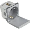 Tomada Schuko Alv Planos, Tampa, Obt, 2 Módulos - Alumina - Quadro 45 - Efapel -45128 SAL