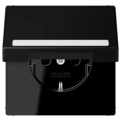 Tomada SCHUKO® 16 A 250 V com Campo de Inscrição Preto Mate LS1520BFNAKLSWM JUNG LS1520BFNAKLSWM