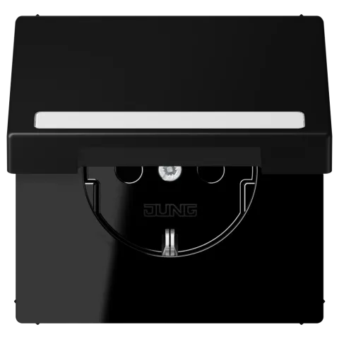 Tomada SCHUKO® 16 A 250 V com Campo de Inscrição Preto Mate LS1520BFNAKLSWM JUNG LS1520BFNAKLSWM
