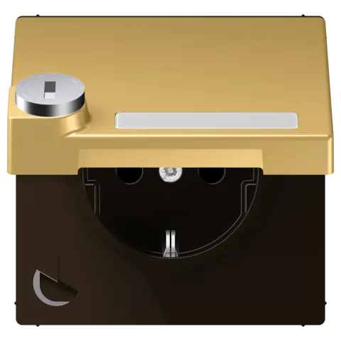 Tomada SCHUKO® 16 A 250 V com Campo de Inscrição Latão Classic LS JUNG ME1520NAKLSLC