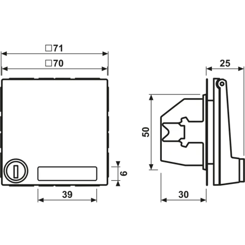 Tomada SCHUKO® 16 A 250 V com Campo de Inscrição Latão Classic LS JUNG ME1520NAKLSLC