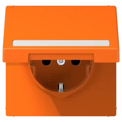 Tomada SCHUKO® 16 A 250 V com Tampa Basculante Laranja LS1520BFNAKLO JUNG LS1520BFNAKLO