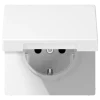 Tomada SCHUKO® 16 A 250 V com Tampa Basculante Branco Mate LS JUNG LS1520BFKIKLWWM