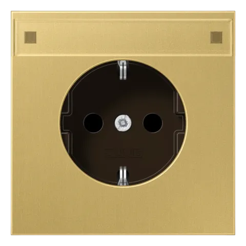 Tomada SCHUKO® com Campo de Inscrição Latão Classic LS JUNG ME1520KINAC