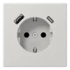 Tomada SCHUKO® com Carregador USB Tipo A e C LS1520-15CALG JUNG LS1520-15CALG
