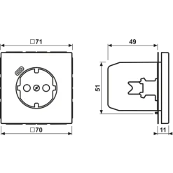 Tomada SCHUKO® com Carregador USB Tipo C Quick Charge LS JUNG ES1520-18C