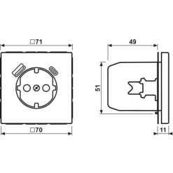 Tomada SCHUKO® com Carregador USB tipo A e C LS JUNG ES1520-15CA