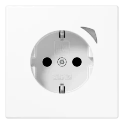 Tomada SCHUKO® com Indicação de Funcionamento Safety Plus Série LS Cinzento Claro JUNG BTLS1521SLG