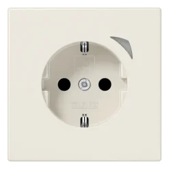Tomada SCHUKO® com Indicação de Funcionamento Safety Plus Série LS Cinzento Claro JUNG BTLS1521SLG