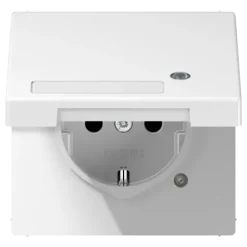 Tomada SCHUKO® com Tampa Basculante e Indicação de Funcionamento LS1520NAKLKOWW JUNG LS1520NAKLKOWW