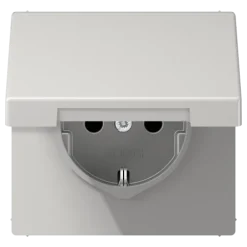 Tomada SCHUKO® com Tampa Basculante Cinzento Claro LS1520KIKLLG JUNG LS1520KIKLLG