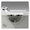 Tomada SCHUKO® com Tampa Basculante e Fechadura de Segurança LS JUNG AL1520NAKLSL