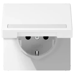 Tomada SCHUKO® com Tampa Basculante e Campo de Inscrição LS1520BFNAKLWWM JUNG LS1520BFNAKLWWM