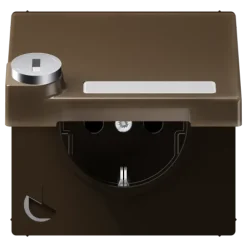 Tomada SCHUKO® com Tampa Basculante e Fechadura de Segurança LS JUNG ME1520NAKLSLAT