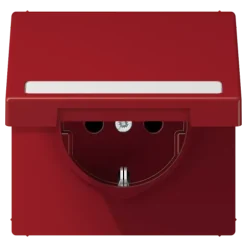 Tomada SCHUKO® com Tampa Basculante Vermelha LS1520BFNAKLRT JUNG LS1520BFNAKLRT