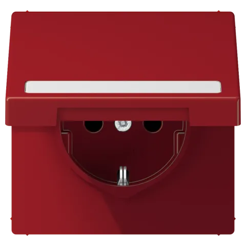 Tomada SCHUKO® com Tampa Basculante Vermelha LS1520BFNAKLRT JUNG LS1520BFNAKLRT