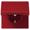 Tomada SCHUKO® com Tampa Basculante Vermelha Safety Plus LS JUNG LS1520BFKIKLRT