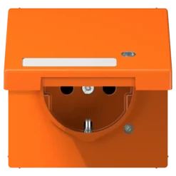 Tomada SCHUKO® com Tampa Basculante Laranja LS JUNG LS1520NAKLKOO