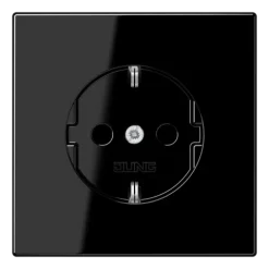 Tomada SCHUKO® Safety Plus Duroplástico Preto LS JUNG LS1520KISW