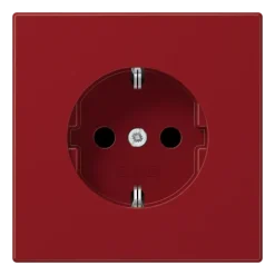 Tomada SCHUKO® Safety Plus Vermelho LS JUNG LS1520BFKIRT