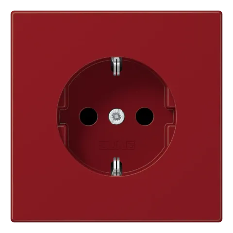 Tomada SCHUKO® Safety Plus Vermelho LS JUNG LS1520BFKIRT