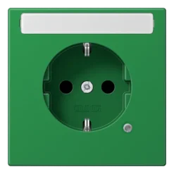 Tomada SCHUKO® verde com indicação de funcionamento LS1520BFNAKOGN JUNG LS1520BFNAKOGN