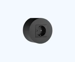 Tomada Siza Vieira em caixa saliente - preto mate - Kit Completo