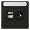 Tomada Smart TV com Campo de Inscrição Preto Mate LS JUNG MMDLS4521SWM