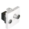 Tomada TV-Rádio-Satélite estrela, 2 módulos, Branco 45543 SBR - Quadro 45 - Efapel