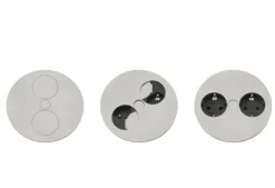 Tomada Twist 2 x Schuko em Branco - BACHMANN