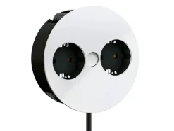 Tomada Twist 2 x Schuko em Branco - BACHMANN