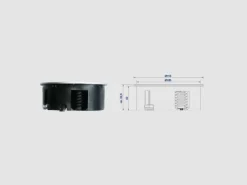 Tomada Twist 2 X Schuko em Preto - BACHMANN